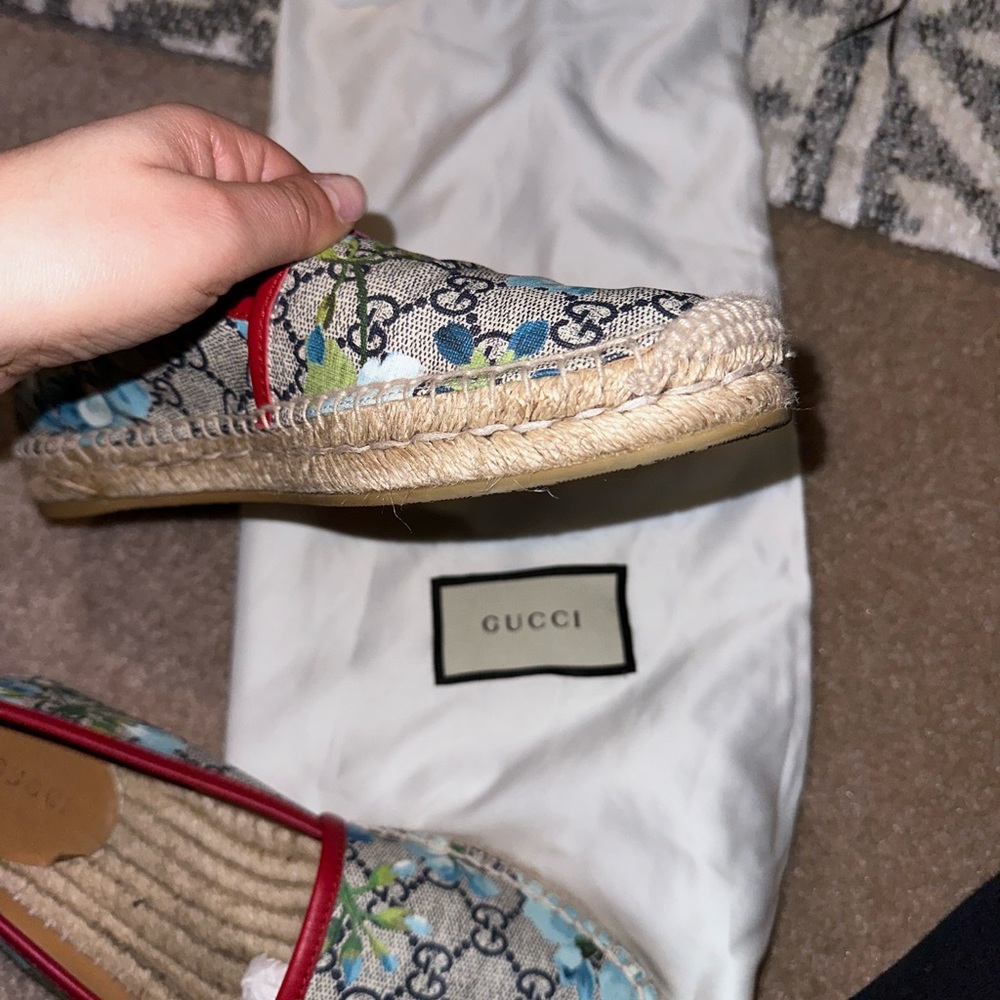 Gucci Women's jacquard espadrille size 38.5 - Picture 7 of 9
